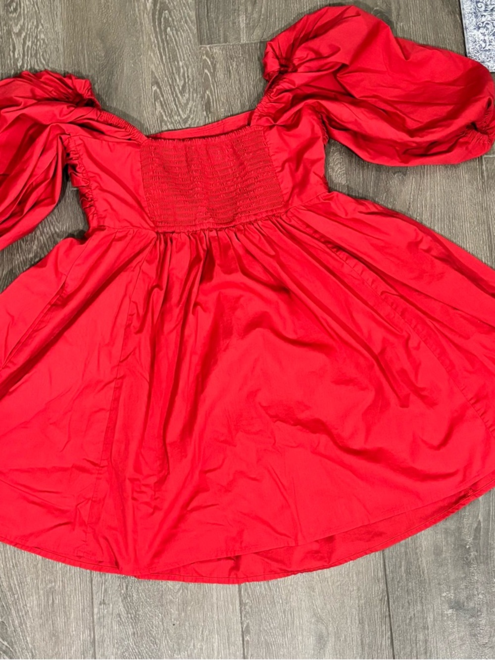 Abercrombie & Fitch Red Puff-Sleeve Mini Dress - Picture 2 of 5